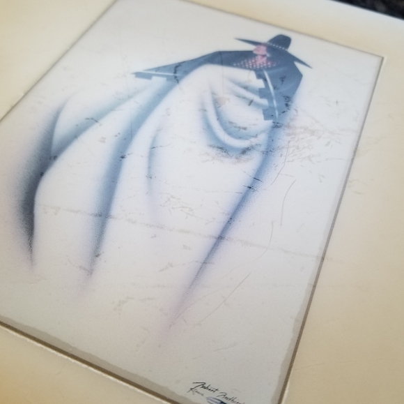 VTG Robert RedBird Art Decorative Ceramic Tile Native American "The Chanter" - Picture 6 of 6